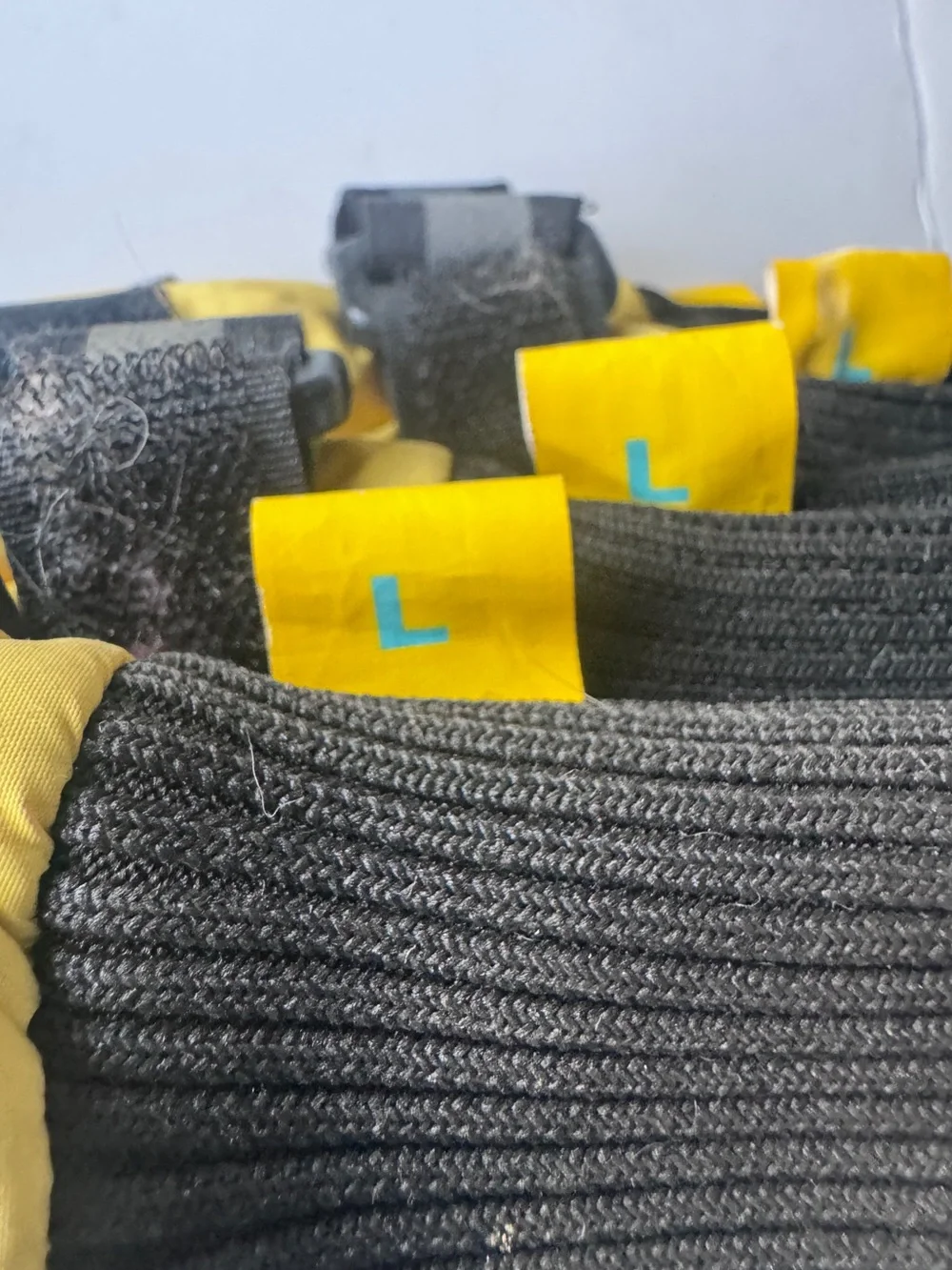 All Terrain Waterproof Dog Boots - Yellow & Black With Reflective Strip (LARGE)